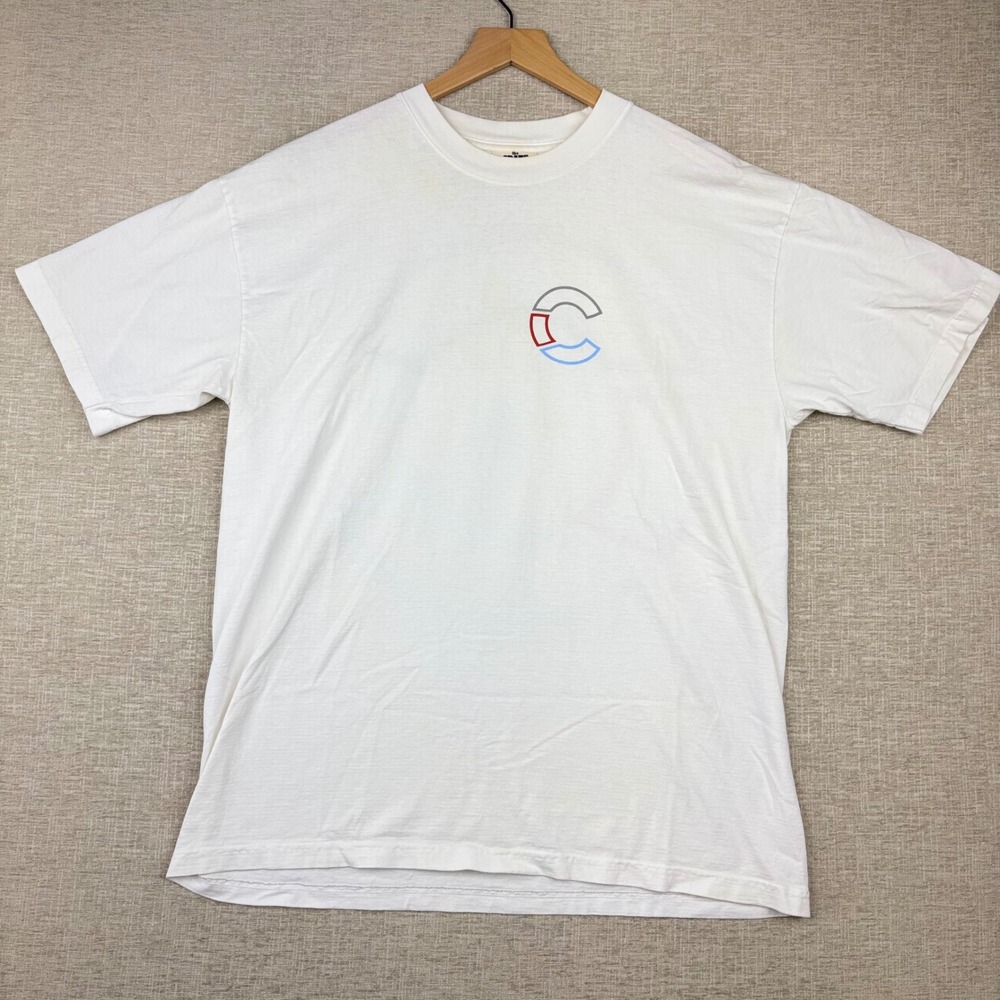 The Crate Mens Graphic T-Shirt White Large Streetwear Logo Tee